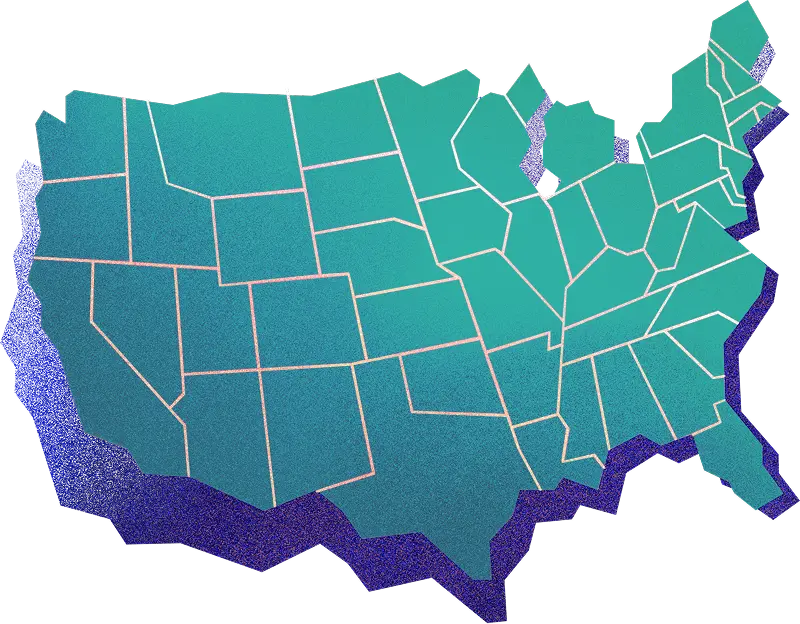 Stylized US map illustration